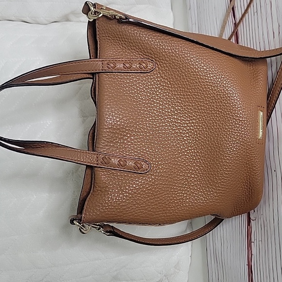REBECCA MINKOFF Pebble Grained Brown Small Leather Crossbody Bag - Picture 12 of 12